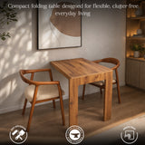 Wall Mounted Folding Table Wooden – Foldable Desk for Study, Dining, Work, Laptop Table for Small Spaces & Home