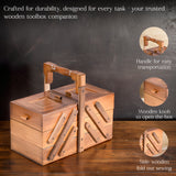 Premium Wooden Toolbox Organizer - Durable, Stylish & Multi-Compartment Storage Solution