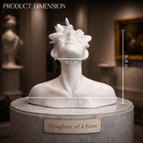 Daughter of Fauna – Abstract White Ceramic Sculpture Bust, Modern Artistic Female Figurine for Home & Gallery Decor