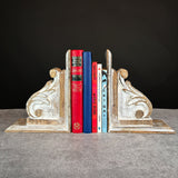 Premium Rustic Wooden Bookends