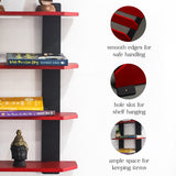 Modern Wooden Ladder Shape 4 Tier Wall Shelf