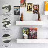 Modern 4-Piece Wooden Floating Shelves