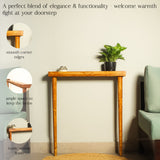 Saleberate Solid Wood Console Table - 29.5 Inch Entryway Table with Conical Legs - Handcrafted Wooden Hallway/Corner Table for Living Room, Foyer & Office Décor - Premium Natural Finish