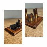 Solid Wood Pen Display Stand with Ink Holder – Premium Desk Organizer