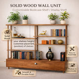 Designer Wooden Bookcase with Storage | Space Saving Shelving Unit for Modern Interiors