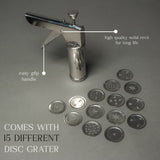 Stainless Steel Kitchen Press for Noodles, Murukku, Namkeen, and Snacks- Manual Sancha Sev Chakli Gathiya Sevaiya Maker- Silver Kitchen Tool