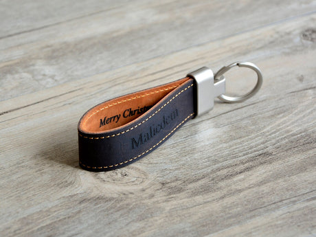 Handcrafted Custom Leather Keychain