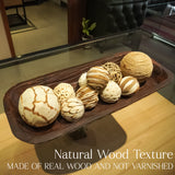 Wooden Dough Bowl Combo with Decorative Balls for Kitchen and Home Décor