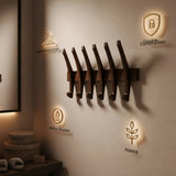 Wooden Wall Mounted Coat Rack – Modern Space Saving Wall Hook Rack for Entryway, Bedroom & Bathroom – Durable Natural Wood Jacket, Hat, Bag & Towel Organizer – Decorative Wall Hanger