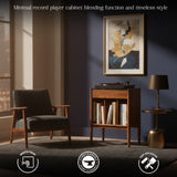 Premium Wooden Accent Cabinet – Modern Storage Unit for Books, Vinyl Records & Stylish Living Spaces