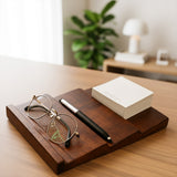 Handcrafted Wooden Desk Organizer Tray - Premium Valet Tray for Office & Home Essentials