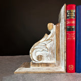 Premium Rustic Wooden Bookends