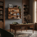 Handcrafted Solid Wood Wall Shelf – Elegant Floating Bookshelf for Living Room, Study & Office – Decorative Storage & Display Rack