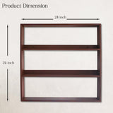 Wooden 3 Tier DIY Floating Wall Shelf Modern Rack Design(Brown)