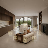 Wooden Ottoman Tray Table | Fits Over Ottoman | Modern Coffee Table for Sofa & Living Room