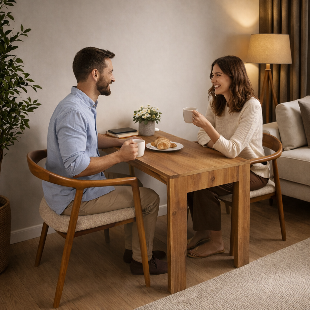 Wall Mounted Folding Table Wooden – Foldable Desk for Study, Dining, Work, Laptop Table for Small Spaces & Home