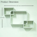 Cube Floating Shelves, 3 Square  Decorative Wall Shelf (White)