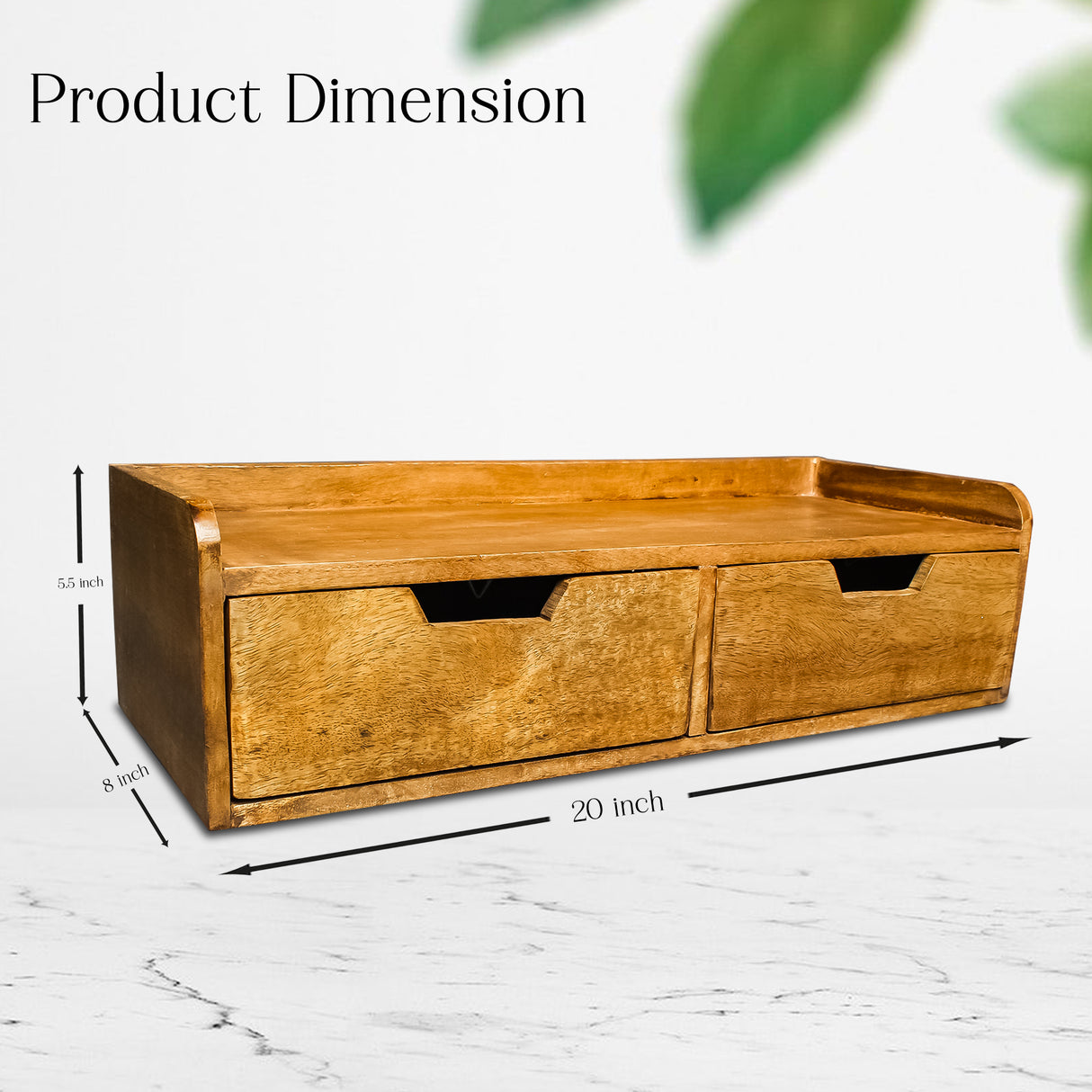 Rustic Floating  Dual Drawers (Natural)