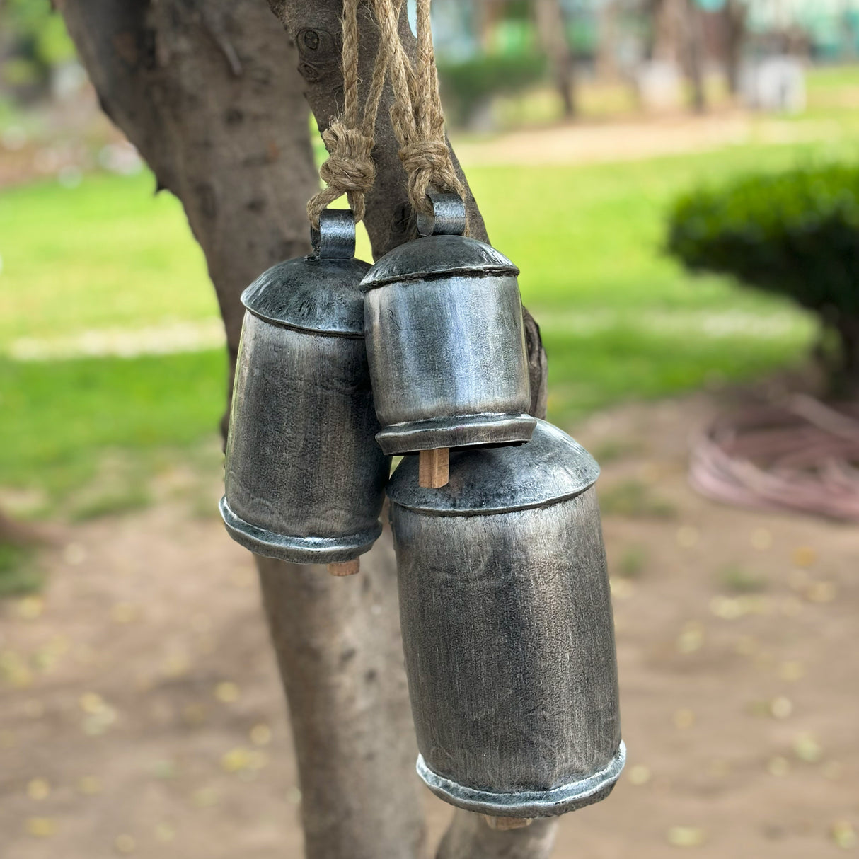 Rustic Metal Decorative Cowbell Set of 3