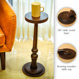 DIY Wooden Round Drink Table 23 Inches by 8 Inches for Home Furniture