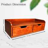 Rustic Floating  Dual Drawers (Brown)