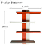 Modern Wooden Floating DIY Wall Shelf (Orange)