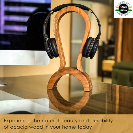 Handcrafted Wooden Headphone Stand