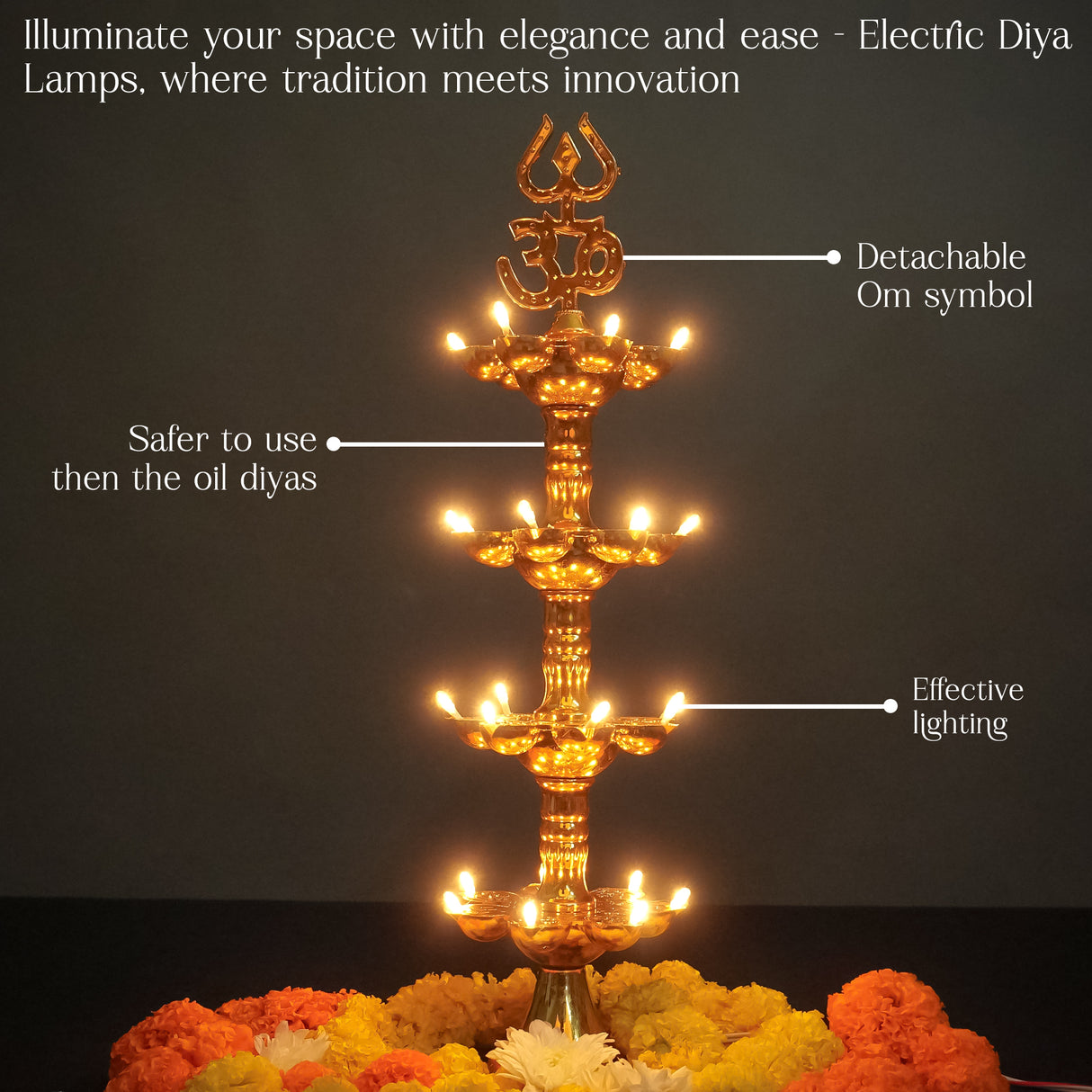 Electric Diya Pooja LED Light For Mandir Home Decor (Pack of 2)