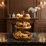 DIY 3 Tier Wooden Serving Stand – Rustic Dessert Tower for Cakes, Snacks & Fruits – Handmade Serving Tray for Parties & Home Decor