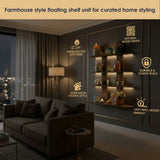 Premium Live Edge Wooden Wall Shelf Unit – Handmade Multi-Tier Solid Wood Floating Shelf for Modern & Rustic Interiors