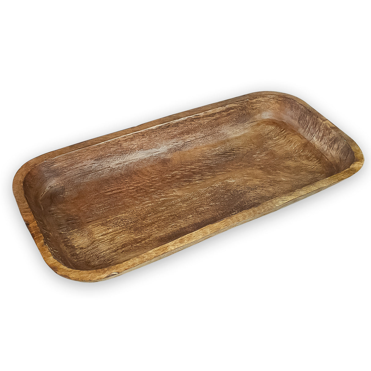 Handcrafted Wooden Dough Bowl for Baking in the Kitchen - 19 x 8 x 3 Inch (Brown)