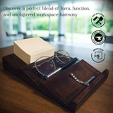 Handcrafted Wooden Desk Organizer Tray - Premium Valet Tray for Office & Home Essentials