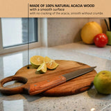 Handcrafted Acacia Round Cutting Board – Durable Chopping & Serving Essential