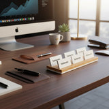 Solid Wood Business Card Holder Stand – Premium Wooden Visiting Card Display for Office Desk, Reception Counter, Clinic & Corporate Workspace Decor
