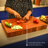 Saleberate End Grain Utility Cutting Board – Premium 24 x 18 x 2.5 Inch