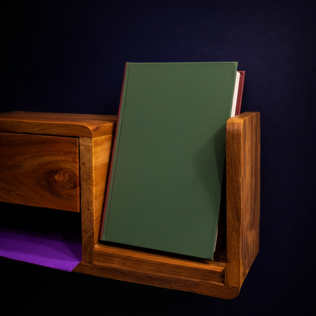 Handmade Wooden Wall Mounted Drawer – Floating Bedside Storage Drawer for Bedroom & Home Décor