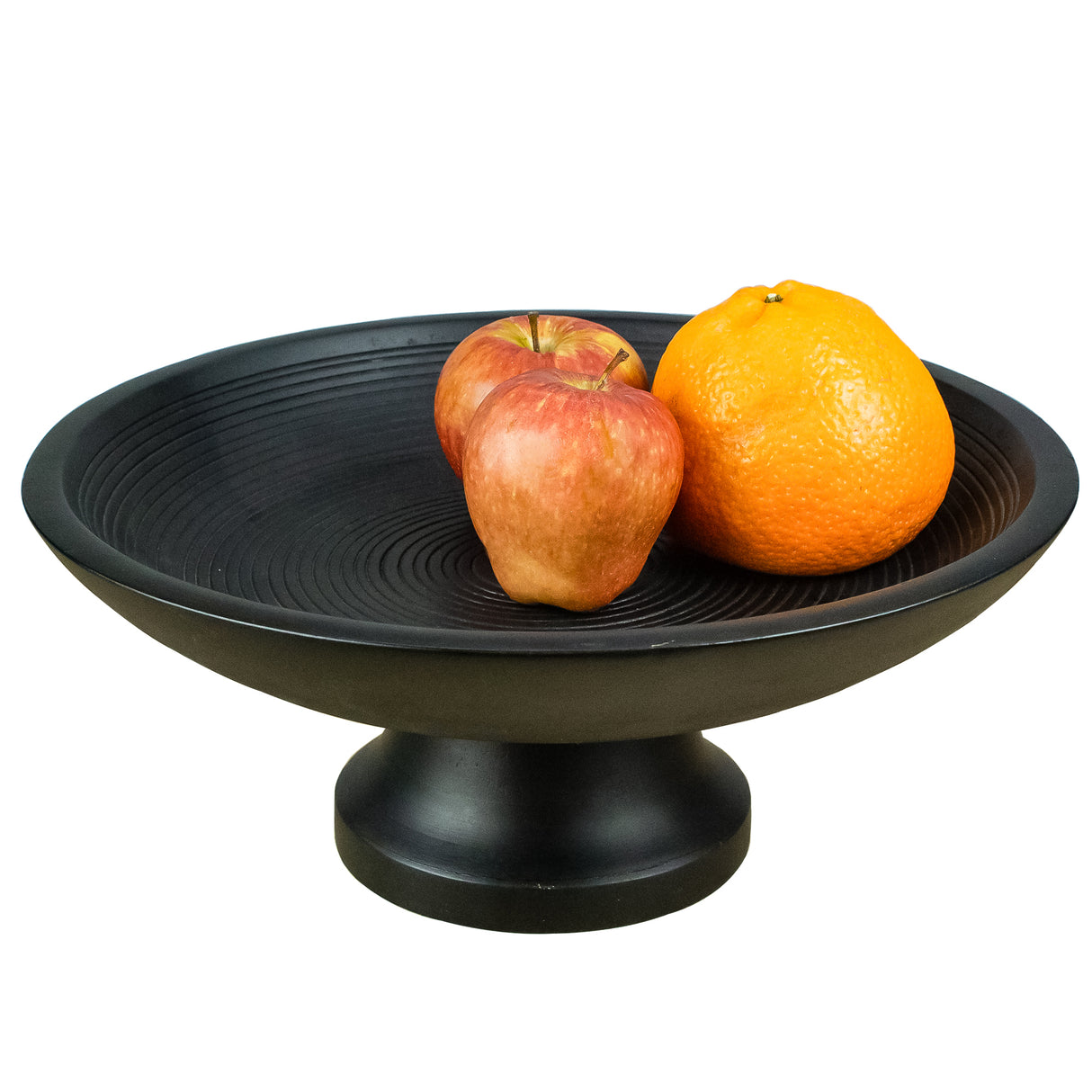 13-Inch Wooden Table with Wooden Fruit Bowl Combo for Kitchen and Home Decor