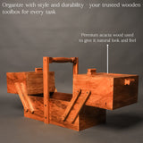 Premium Wooden Toolbox Organizer - Durable, Stylish & Multi-Compartment Storage Solution