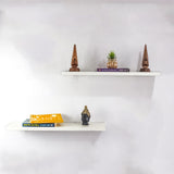 Wooden DIY Floating Wall Shelf Set of 2