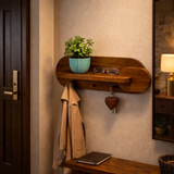 Wall Mounted Entryway Organizer – Key Holder with Shelf, Mail Organizer & Coat Rack for Keys, Letters & Home Storage