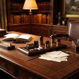 Solid Wood Pen Display Stand with Ink Holder – Premium Desk Organizer