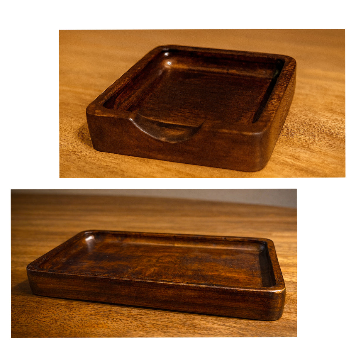 Premium Walnut Desk Docking Station – Handcrafted Wooden Organizer for Phone, Glasses & Daily Essentials