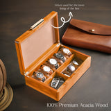 Luxury Acacia Wood Watch Box – Premium Organizer for Watches and Accessories