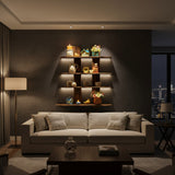 Premium Live Edge Wooden Wall Shelf Unit – Handmade Multi-Tier Solid Wood Floating Shelf for Modern & Rustic Interiors