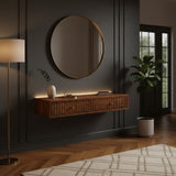 Modern Floating Wooden Console Table – Premium Wall-Mounted Entryway & Living Room Storage Unit