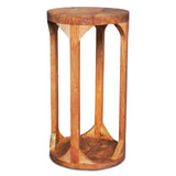 Stylish Wooden Round Display Table (12 x 12 x 23) for Compact Home Décor and Design