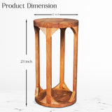 Stylish Wooden Round Display Table (12 x 12 x 23) for Compact Home Décor and Design