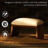 Solid Wood Cushioned FootstSolid Wood Cushioned Meditation Stool – Handcrafted Upholstered Seat for Prayer & Mindfulnessool – Handcrafted Upholstered Ottoman for Home Interiors