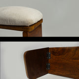 Solid Wood Cushioned FootstSolid Wood Cushioned Meditation Stool – Handcrafted Upholstered Seat for Prayer & Mindfulnessool – Handcrafted Upholstered Ottoman for Home Interiors