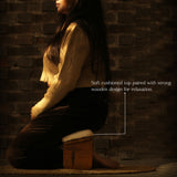 Solid Wood Cushioned FootstSolid Wood Cushioned Meditation Stool – Handcrafted Upholstered Seat for Prayer & Mindfulnessool – Handcrafted Upholstered Ottoman for Home Interiors